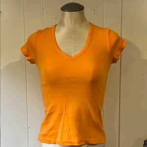 Orange Old Navy V-Neck Women's Top